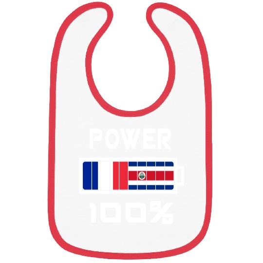 Costa Rica and France Power 100% Bibs