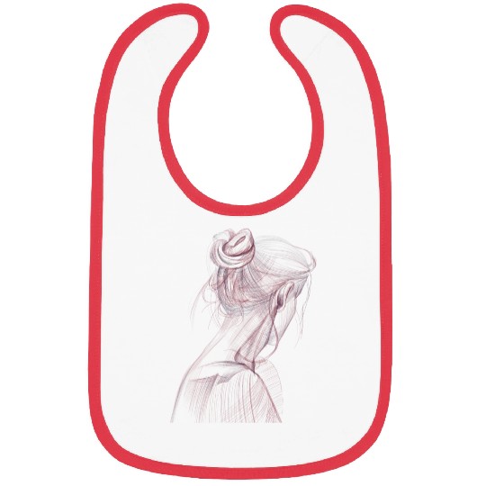 Graphic portrait of a girl. Bibs