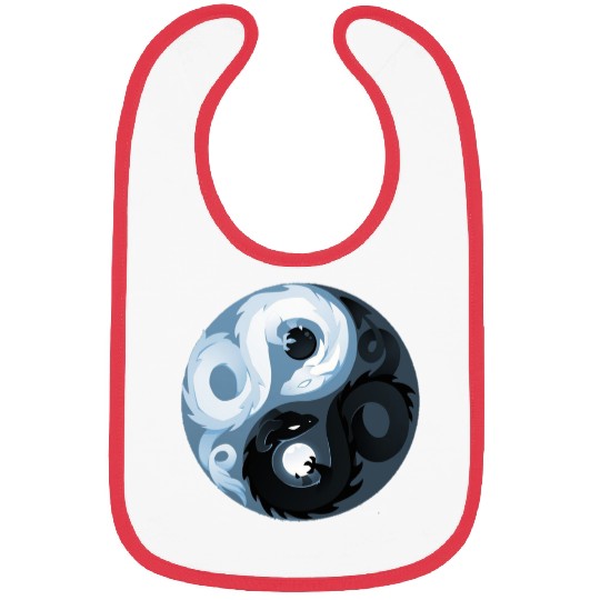 Yin and Yang dragons Bibs