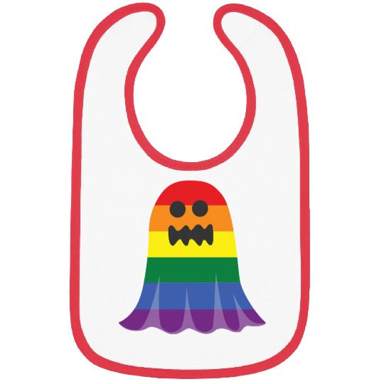 ghost gay pride funny Bibs