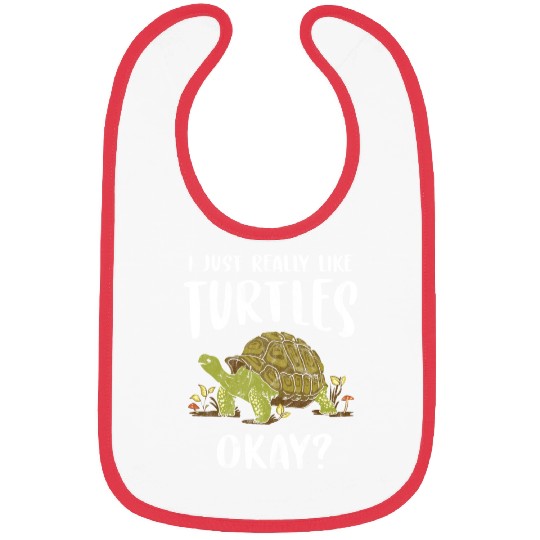 Turtle Relaxed Chilling Sea Ocean Beach Bibs