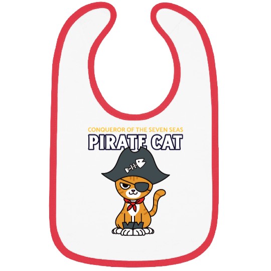 Pirate Cat Bibs