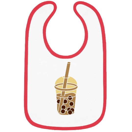 design comic bubble tea Bibs