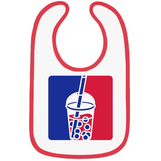 Blue red bubble tea Bibs