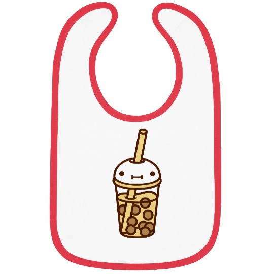 face bubble tea comic Bibs