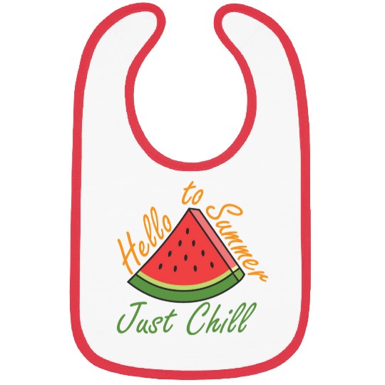 Say Hello to Summer watermelon Design for summer Bibs