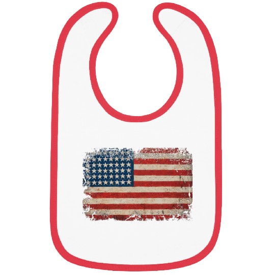 American Flag USA Patriotic US stars stripes Bibs