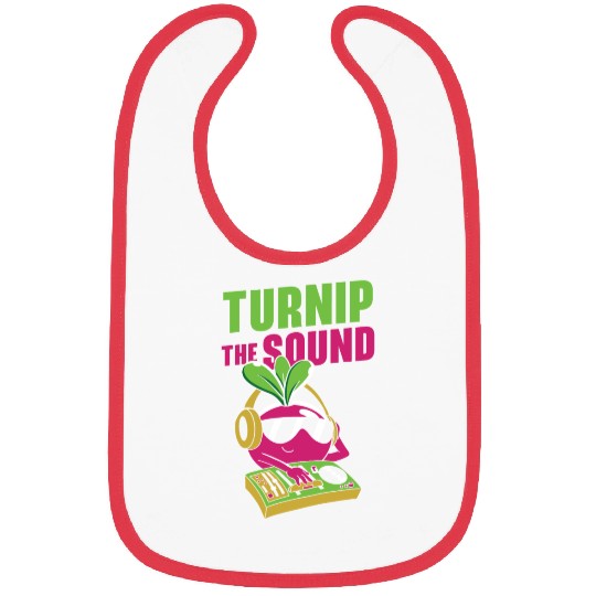 Music Turnip Party Music Lover Vegetable Bibs