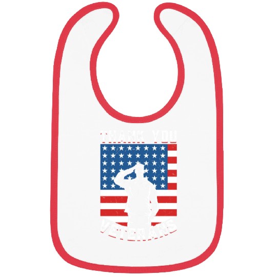 Veterans Day Patriotic Soldiers American Flag US Bibs