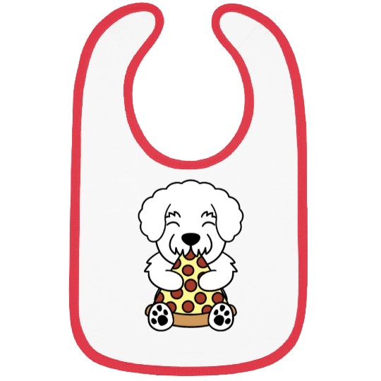 Bichon Frise Pizza Lover Bibs