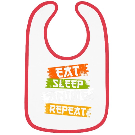 Eat Sleep Anime Repeat Japanese Manga Japan Lover Bibs
