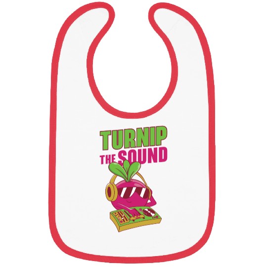 Music Turnip Party Music Lover Vegetable Bibs