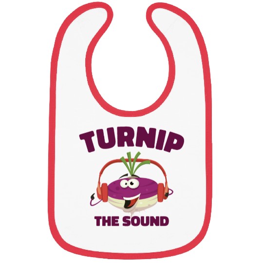 Music Turnip Party Music Lover Vegetable Bibs