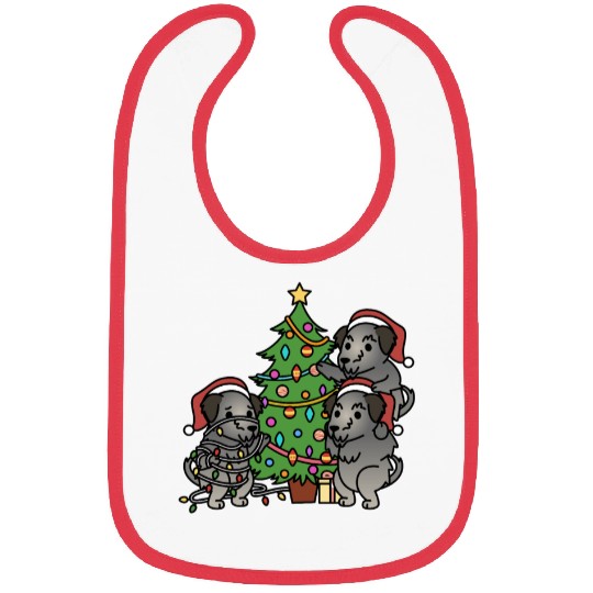 Irish Wolfhound Christmas Tree Bibs