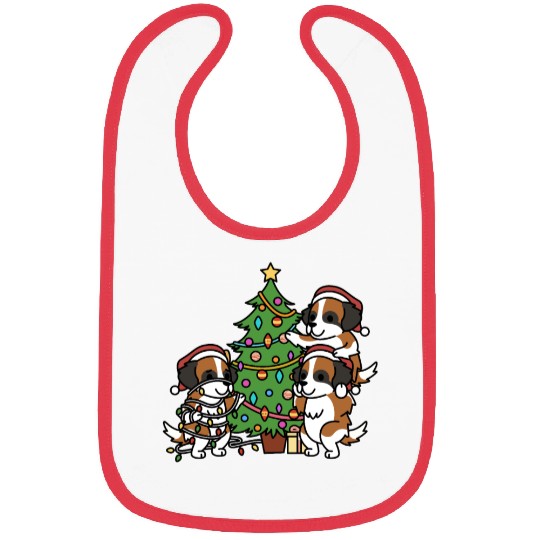 Saint Bernard Christmas Tree Bibs