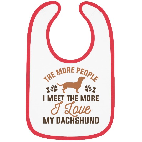 I Love My Dachshund Bibs
