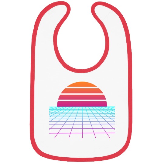 Synthwave Sunset Painter Gift Bibs