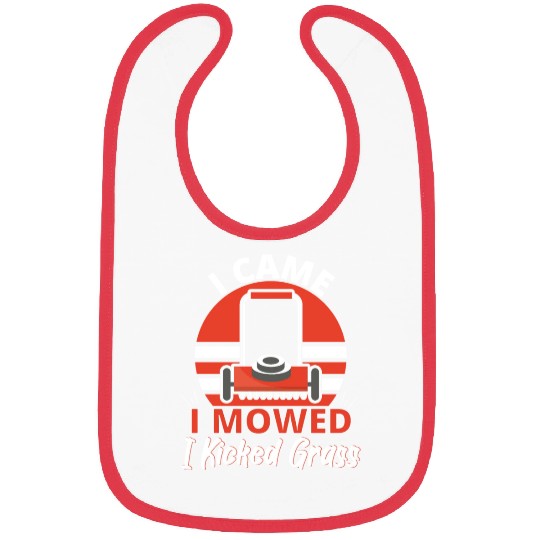 Came I Moved I Kicked Grass Bibs