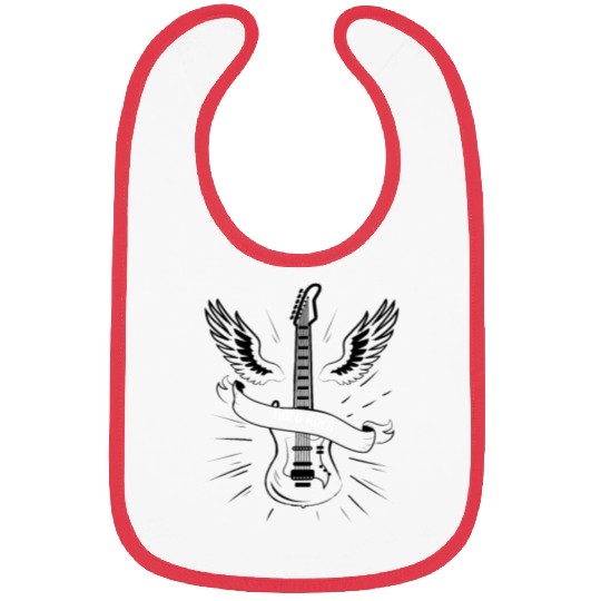 Black Hard Rock Guitar Bibs Template