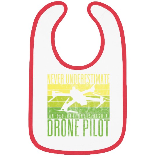 Never Underestimate An Old Man Drone Pilot Quadco Bibs