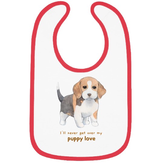 I'll Never Get over my Puppy Love. Adorable Beagle Bibs