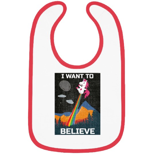 Unicorn "I Want To Believe" UAP Outfit Alien Ufo Bibs
