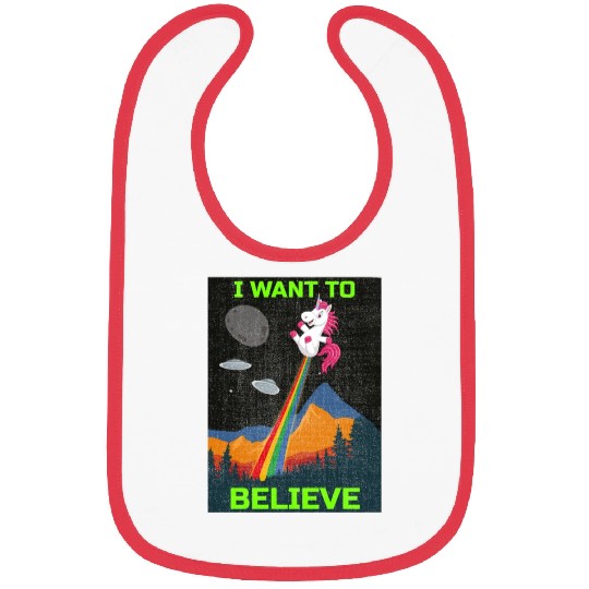 Unicorn "I Want To Believe" UAP Outfit Alien Ufo Bibs
