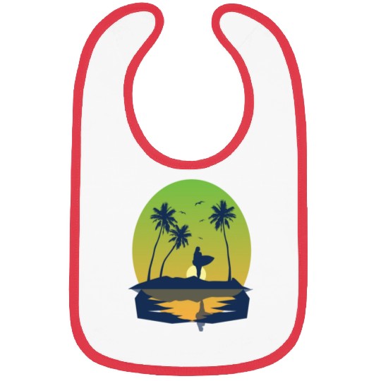I Love My Wife And Surfing - Summer Vibes Bibs