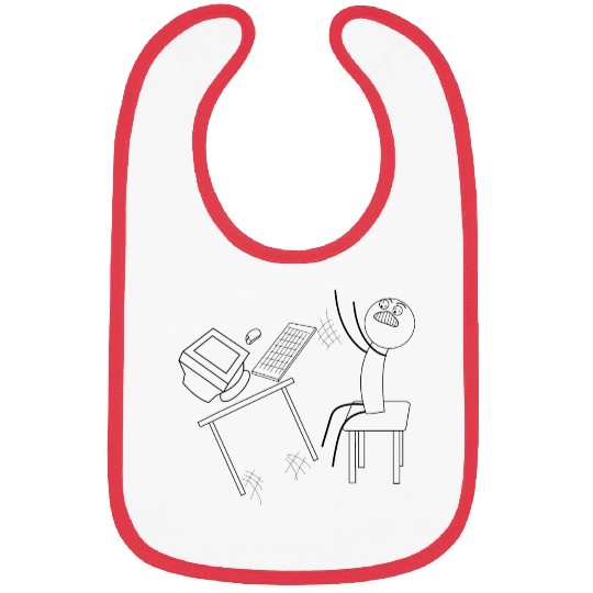 Table Flip Angry Rage Quit Desk flip Mad Angry Mem Bibs