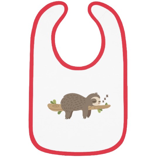 sleeping sloth on tree branch Bibs