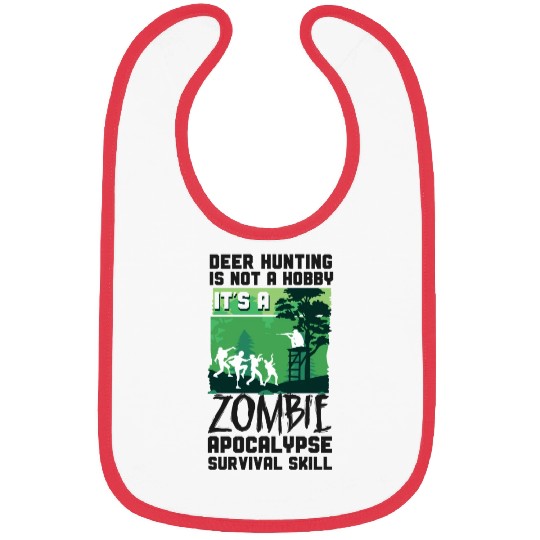 Buck Deer Hunting Hunter Zombie Bibs