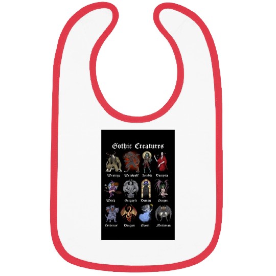 Mythical Gothic Creatures Bibs