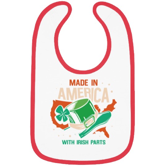 Made In America With Irish Parts Gaelic Ireland Bibs