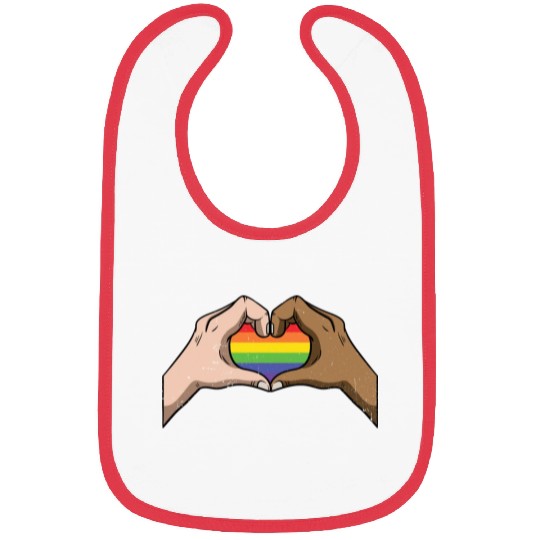 LGBT Rainbow Heart Gay Pride Lesbian Equality Gift Bibs