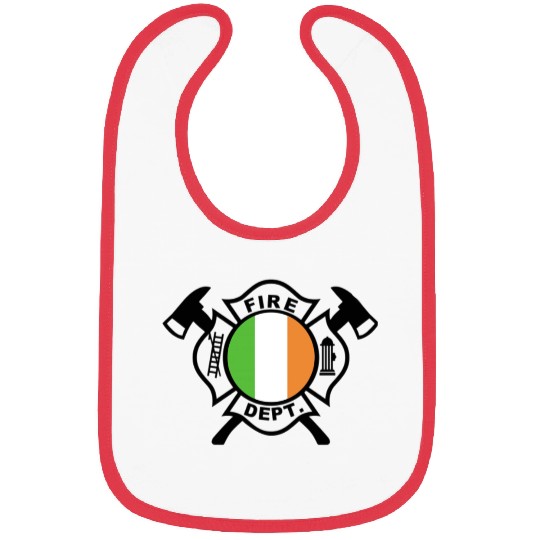 Firefighter Maltese (black) with Irish Flag Bibs