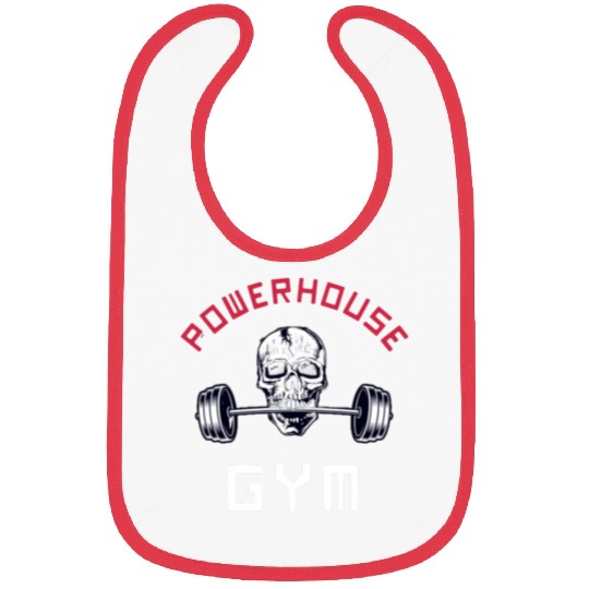 Powerhouse Gym - Bodybuilding Workout Saying Bibs