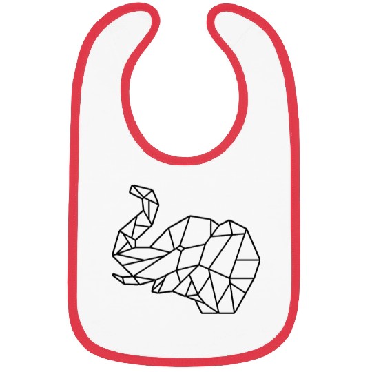 elephant low poly Bibs