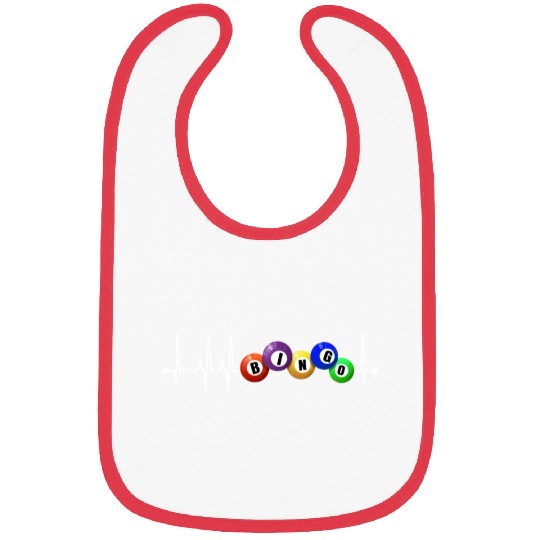 Bingo Heartbeat Pulse Bingo Gambling Bingo Player Bibs