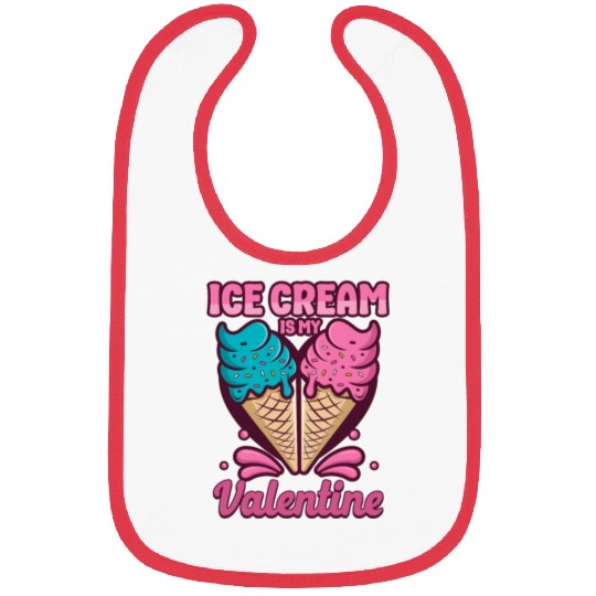 Ice Cream Valentines Day Cone Bibs