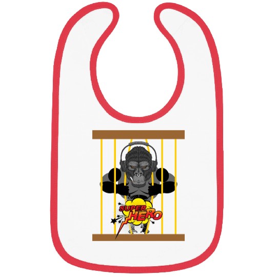 monkey super hero Bibs