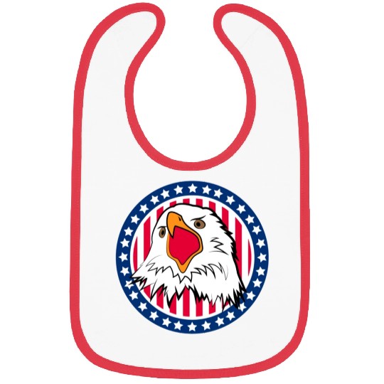 Red White and Blue For You Bibs