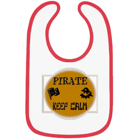 Pirate keep calm Bibs
