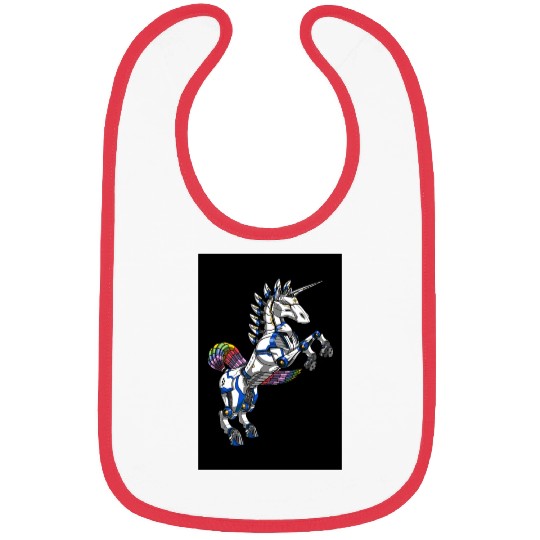 Unicorn Robot Bibs