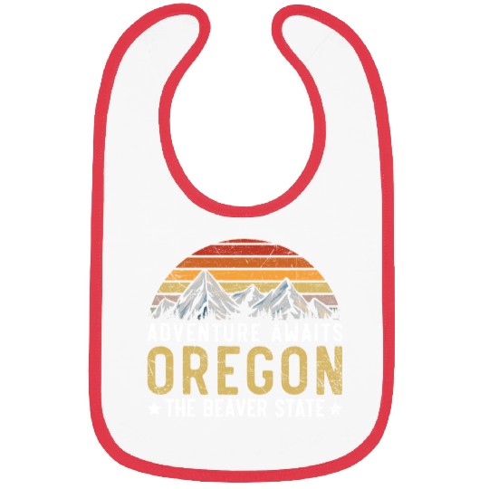 Adventure Awaits Oregon The Beaver State USA Bibs