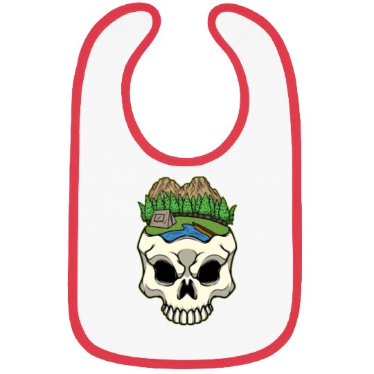 Skeleton Head Camp Campsite Camper Camping Bibs