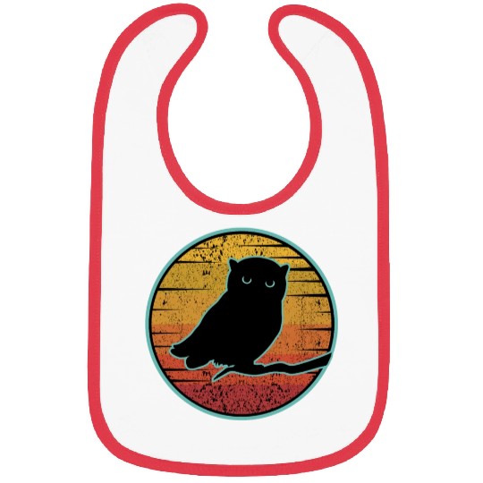 Cute Black Owl Bibs