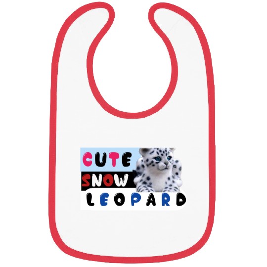 Cute Snow leopard |big cats Bibs