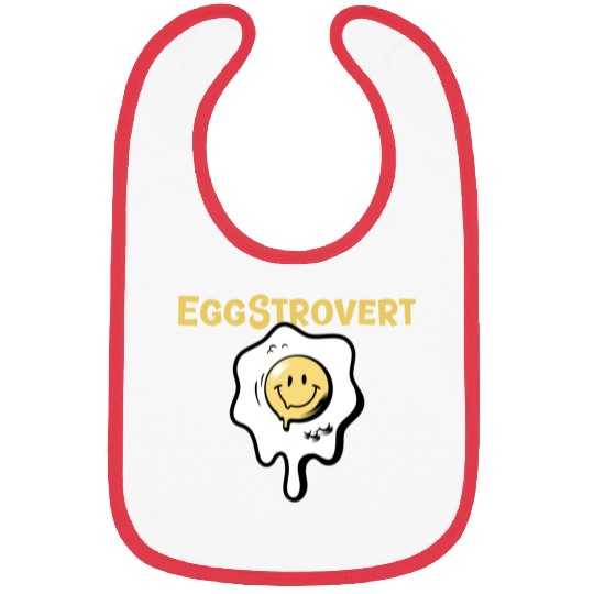 Eggstrovert Happy Extrovert Fried Egg Bibs
