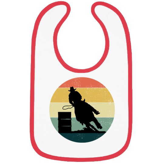 Barrel Racer Rodeo Racing Horse Riding Funny Bibs