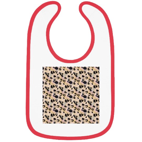 Pretty Leopard Animal Print Pattern Bibs